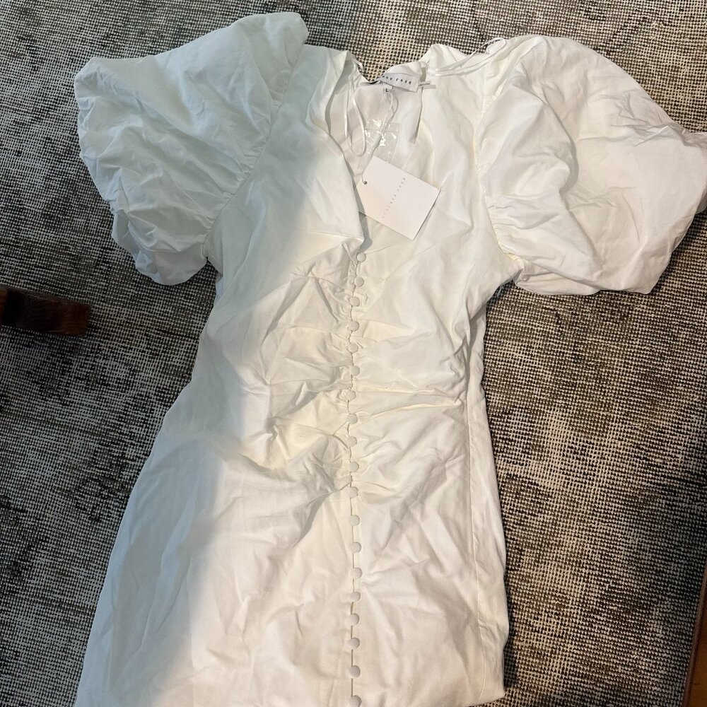 Endless Rose White Button Up Dress